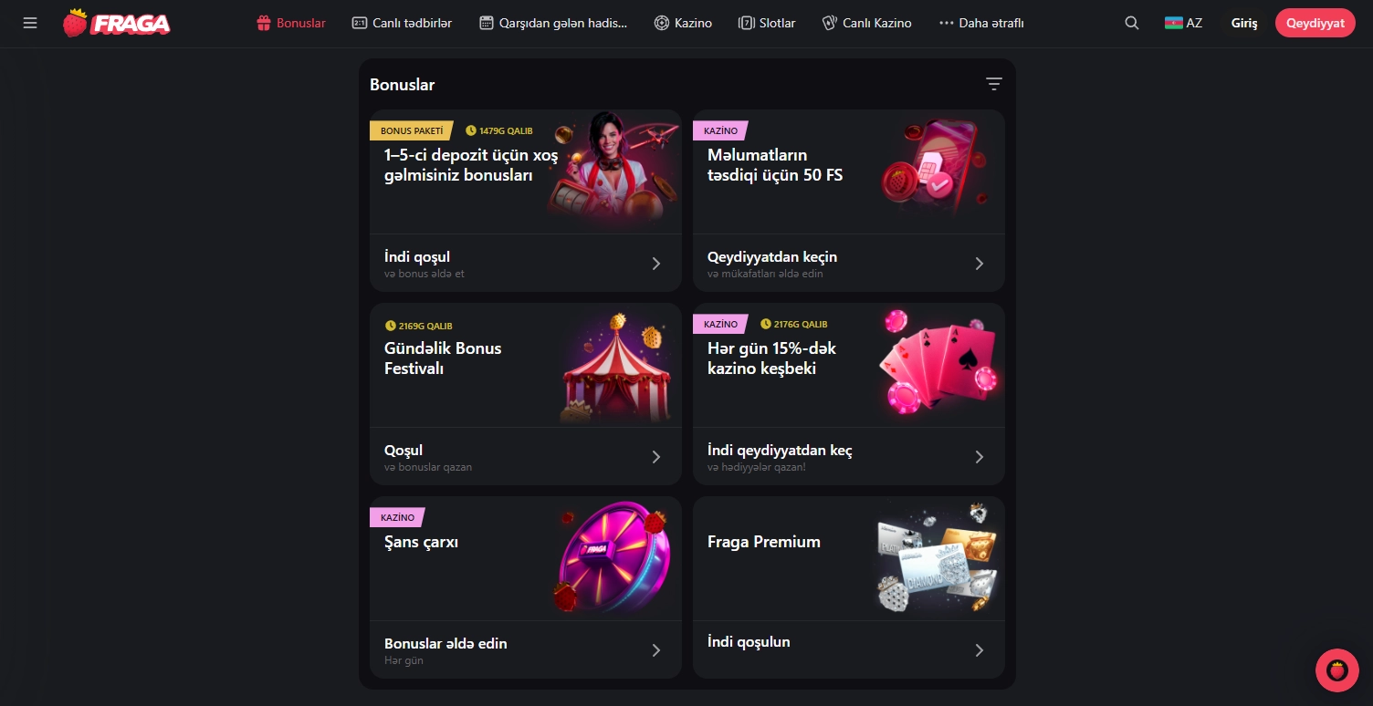 Kazino Bonus Proqramı