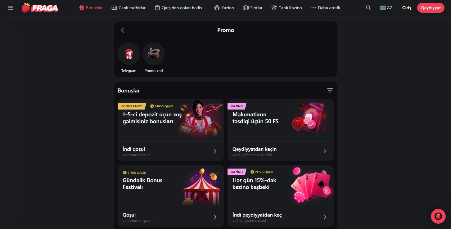 Kazino Bonus Proqramı